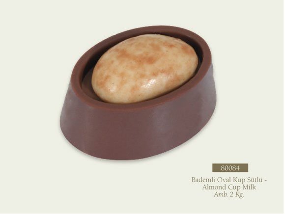 Bademli Oval Kup Sütlü - İstanbul Toptan Çikolata Sipariş Firması Firmaları Fiyatları