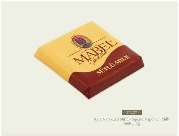 Kare Napoliten Sütlü Çikolata Siparişi Toptan Mabel İstanbul