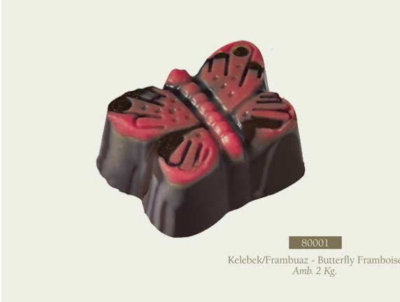 Kelebek Frambuaz Çikolata - Mabel İstanbul Online Çikolata Sipariş